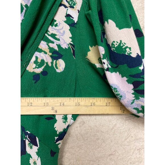 Free People Women's Neon Garden Mini Green Dress Floral V-Neck Viscose Small - Picture 7 of 11